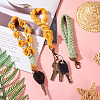 3Pcs 3 Style Cotton Handmade Braided Wrist Lanyard Pendant Decorations AJEW-TA0001-47B-7