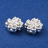 Brass Micro Pave Clear Cubic Zirconia Beads KK-S389-21S-2