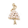 Ballet Dancer Resin Imitation Pearl Pendants LS-FIND-Q097-07G-1