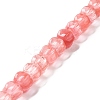 Cherry Quartz Glass Beads Strands G-K335-02E-1