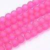 Baking Paint Transparent Glass Bead Strands GLAA-S031-10mm-35-2