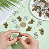 40Pcs 2 Colors Tibetan Style Alloy Pendant Cabochon Settings FIND-NB0003-82-3