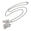 Horse & Cowboy 201 Stainless Steel Hollow Pendant Necklaces for Men Women LS-NJEW-K283-15P-2