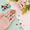 48Pcs 6 Colors Spray Painted Alloy Beads FIND-PH0021-53-3