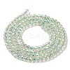 Electroplate Transparent Glass Beads Strands GLAA-H021-01B-FR07-4