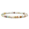 4mm Round Natural Amazonite Beads Bracelet for Men KG3069-30-1