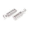 925 Sterling Silver Micro Pave Clear Cubic Zirconia Heart Hamsa Hand Pendants STER-N016-101P-2