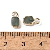 Natural Green Aventurine Rectangle Charms G-Q169-07G-05-3