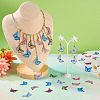 36Pcs 6 Colors Spray Painted 430 Stainless Steel Pendants STAS-BY0001-19-8