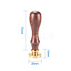 DIY Letter Scrapbook Brass Wax Seal Stamps and Wood Handle Sets AJEW-PH0010-S-2