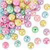 60Pcs Opaque Acrylic Beads MACR-SC0001-75-1