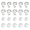 DIY Blank Dome 304 Stainless Steel Open Cuff Rings Making Kit DIY-YW0008-56-1