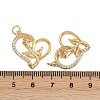 Brass Micro Pave Cubic Zirconia Pendants ZIRC-I367-08G-3