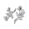 Non-Tarnish 304 Stainless Steel Flower of Life Stud Earrings for Women LS-EJEW-F300-08P-2