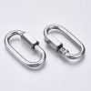 Tarnish Resistant 304 Stainless Steel Screw Carabiner Lock Charms STAS-N087-25B-01-3