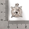 Rhodium Plated 925 Sterling Silver Micro Pave Clear Cubic Zirconia Pendants STER-C009-08P-3
