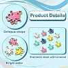 10Pcs 5 Colors Ion Plating(IP) 201 Stainless Steel Charms STAS-YW0003-45-4