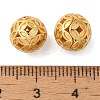 Rack Plating Hollow Brass Beads KK-P276-02B-G-2