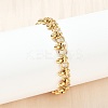 304 Stainless Steel Link Chain Bracelets for Women BJEW-Z143-01G-3