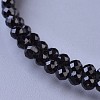 Natural Black Spinel Beaded Necklaces NJEW-K114-B-A20-2