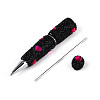 Heart Resin & Polymer Clay Pave Rhinestone Ball-Point Pen AJEW-T013-03C-3