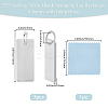 3Pcs 925 Sterling Silver Blank Stamping Tag Rectangle Charms with Jump Rings and 1 Sheet Double Sided Suede Fabric Silver Polishing Cloth STER-BBC0008-79-2