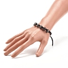 Skull Alloy Braided Bead Bracelet BJEW-JB07861-01-5