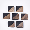 Resin & Walnut Wood Cabochons RESI-S358-90D-1