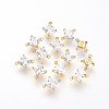 Brass Cubic Zirconia Links KK-Q669-40G-1