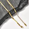 3mm Stainless Steel Flat Snake Chain Necklaces for Men Women NJEW-G160-03LG-1