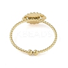 304 Stainless Steel Rhinestone Eye Open Cuff Rings for Women LS-RJEW-H229-01G-3