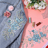 3D Flower Polyester Embroidery Sew on Appliques PATC-WH0012-02B-4