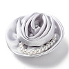 Flower Cloth with Plastic Pearl Brooch Pin LS-JEWB-K013-01P-06-1