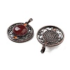 Natural Carnelian(Dyed and Heated) Pendants G-Q158-03A-R01-2
