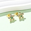 Brass Micro Pave Cubic Zirconia Flower Stud Earrings EJEW-K267-12G-1