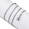 304 Stainless Steel Mesh Chain Necklaces for Women Men NJEW-P321-01P-2