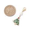 10Pcs Christmas Tree Alloy Enamel Pendant Decorations HJEW-JM03817-3