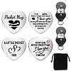 1 Set Friendship Theme Heart Double-Sided Engraved Stainless Steel Commemorative Decision Maker Coin AJEW-GL0001-60-002-1