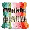 12 Skeins 12 Colors 6-Ply Polyester Embroidery Floss OCOR-M009-01B-12-1