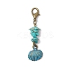 6Pcs Ocean Theme Alloy Pendant Decorations HJEW-JM02929-4