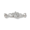 Brass Micro Pave Cubic Zirconia Fold Over Clasps KK-U052-13P-1