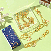 6Pcs 3 Styles Moon Alloy Swivel Lobster Claw Clasps & Brass Cable Chains AJEW-SC0003-98G-7