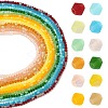 12 Strands 12 Colors Imitate Austrian Crystal Bicone Frosted Glass Beads Strands GLAA-F029-TM4mm-2