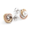 304 Stainless Steel Stud Earrings EJEW-F246-02M-3