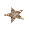 Geometric Alloy Sheet Printed Pendant Earrings Accessories PALLOY-E139-01G-02-2