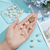 10 Sets Grade AA Natural Cultured Freshwater Pearl Connector Charms with Alloy Slices FIND-DC0003-65-3
