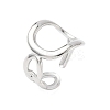 Hollow 304 Stainless Steel Cuff Rings LS-RJEW-S626-07P-2