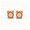 Back to School Printed Wood Stud Earrings for Women WGA6698-05-1