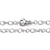 Non-Tarnish 201 Stainless Steel Figaro Chain Necklace for Men Women NJEW-I122-04P-2