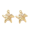 Brass Micro Pave Cubic Zirconia Charms KK-Z136-74G-02-1